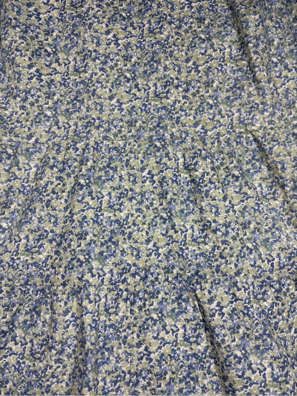 Abercrombie & Fitch Floral Short Puff Sleeve Green Blue White Mini Dress Small - Picture 5 of 16